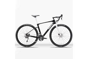 KOOTU Carbon Gravel Road Bike, T800 Carbon Frame Adventure Road Bicycle with Shimano GRX 400 Shift Professional Adventure Groupset 20 Speed Disc Brake Racing Bike for Adult