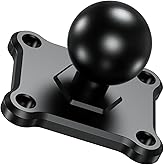BRCOVAN 1'' Ball Mount Base with Aluminum Alloy 4-Hole AMPS Square Plate | Compatible with RAM Mounts B Size 1 Inch Ball Double Socket Arm