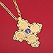 Big Size Ethiopian Cross Coin Stone Pendant for Unisex 18K Real Gold Plated Fashion Jewelry African
