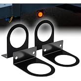 TRUE MODS 4pc 2.5" Round Marker Light Mounting Bracket L-Shaped Steel | L-Shaped 3mm Powder Coated Steel, Ultra Sturdy, Versatile Mounting, For Truck Trailer RV Marker Tail Lights