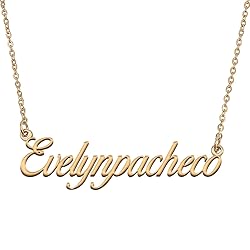 HUAN XUN Customized Custom Simple Any Name Necklace