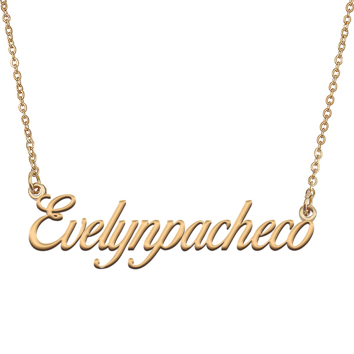 HUAN XUN Customized Custom Simple Any Name Necklace