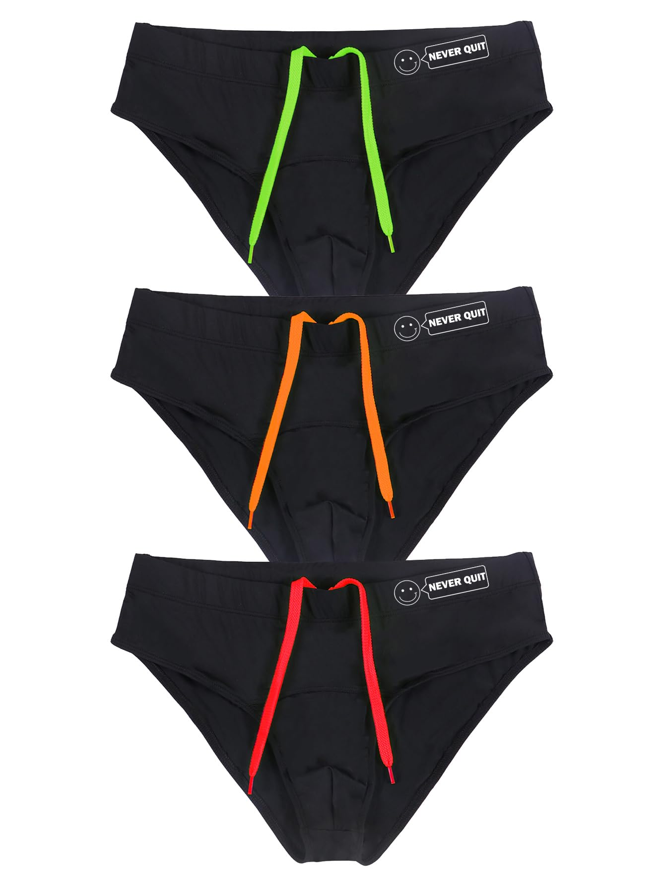 Photo 1 of Men's Athletic Swim Briefs Compression Fit Quick Dry Training Swimsuit with Drawstring for Swimming and Racing(X027+X028+X029+DR727-L