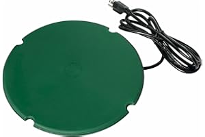 Farm Innovators Heated Pond Saucer, 200W Electric Heater for Any Size Fish or Outdoor Ponds, Low-Profile Design with Sealed Internal Wiring