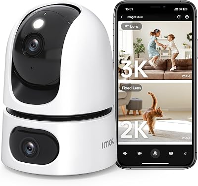 Imou 2-in-1 3K Indoor Dual-Lens Security Camera 360° Color Night Vision