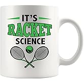 It's Racket Science Tennis Gifts Tennis Player Coach Gifts for Dad Husband Boyfriend Girlfriend Sister Brother Ceramic Mug 11 oz White