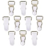 10 Clips Porte-jarretelles - Crochets Blancs Pour Vêtements Et Accessoires