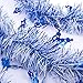 iPEGTOP 19.7ft Christmas Tinsel Garland, Classic Thick Colorful Reflections Shiny Sparkly Soft Party Hanging Tinsel Ornaments Ceiling Christmas Tree Decorations, 4 inch Wide - Blue