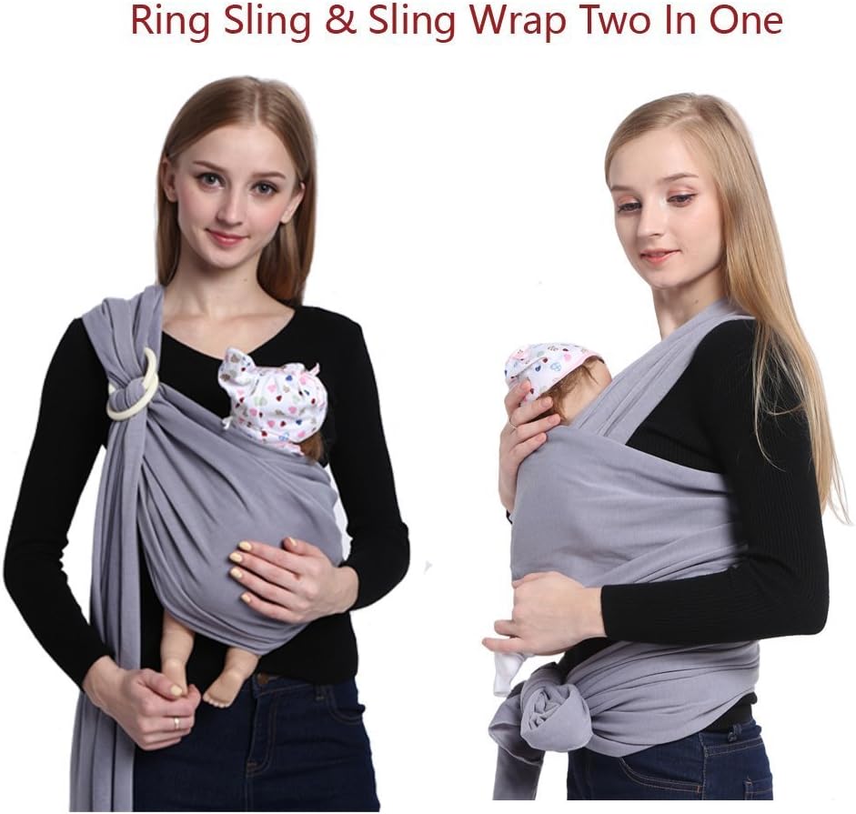 Baby Wrap,Baby Ring Sling Carrier,Baby Holder for Newborns Infants Toddlers to 35 lbs,Nursing Cover,Natural Cotton Postpartum Belt, Perfect Baby Shower Gift by Vicsou