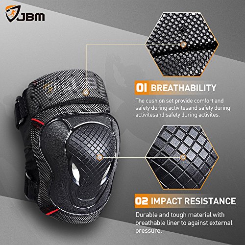 image for JBM international JBM BMX Bike Knee Pads and Elbow Pads with Wrist Gua