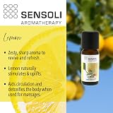 Sensoli Lemon Essential Oil 10ml 100% Pure Citrus Limon Amber Glass Dropper view 2