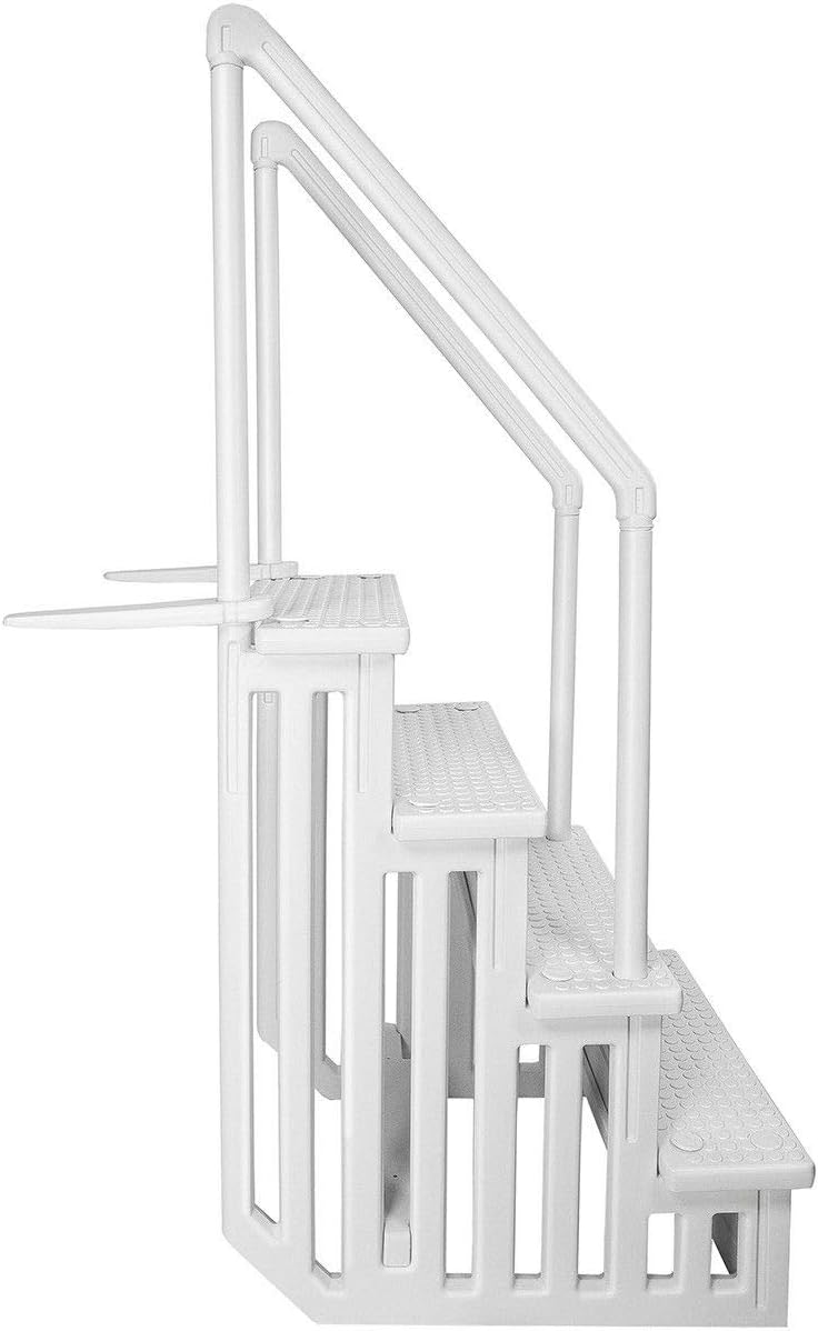 32 Inch Safety Step Above Ground Swimming Pool Ladder /W Handle Slip Prevent : Garden & Outdoor