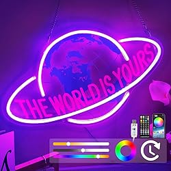 The World Is Yours Neon Sign - Custom Timer
