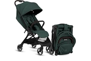 Silver Cross Clic Compact Stroller – Lightweight Travel Stroller for Newborn to Toddler (Birth to 55 lbs), One-Hand Fold, Lie-Flat Seat, Airplane Cabin Approved, UPF50+ Canopy (Conifer)