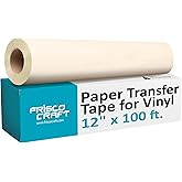 Frisco Craft 12" x 100ft Roll of Paper Transfer Tape for Vinyl, Premium-Grade Vinyl with Lay Flat Easy-Apply Adhesive - Crafts, Decals, and Letters
