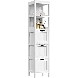 Yaheetech Bathroom Tall Cabinet, Slim Storage
