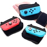 Switch Dance Wrist Strap & Boxing Accessories for Nintendo Switch | Compatible with Switch Boxing Game & Switch Fitness Games | Includes 2 Switch Thumb Grip Caps (Black)