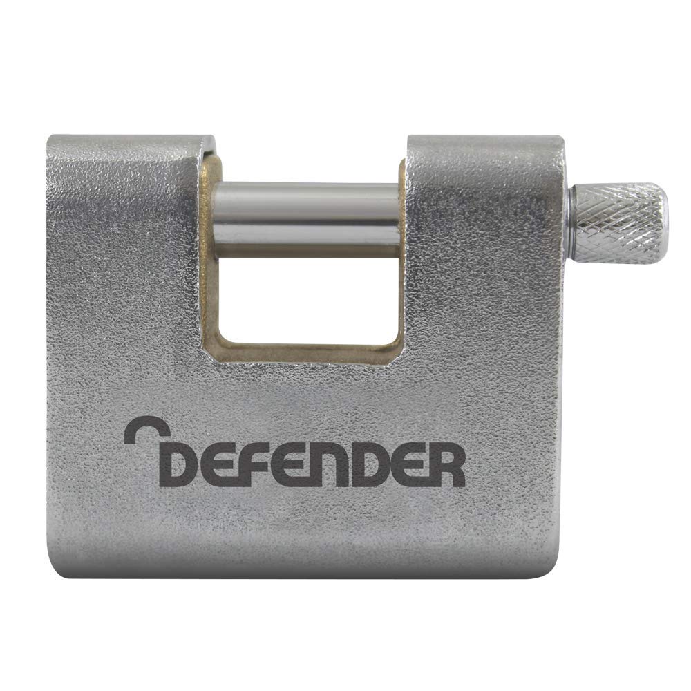 Defender DFAW80 Armoured Warehouse Sliding Shackle Lock, Grey