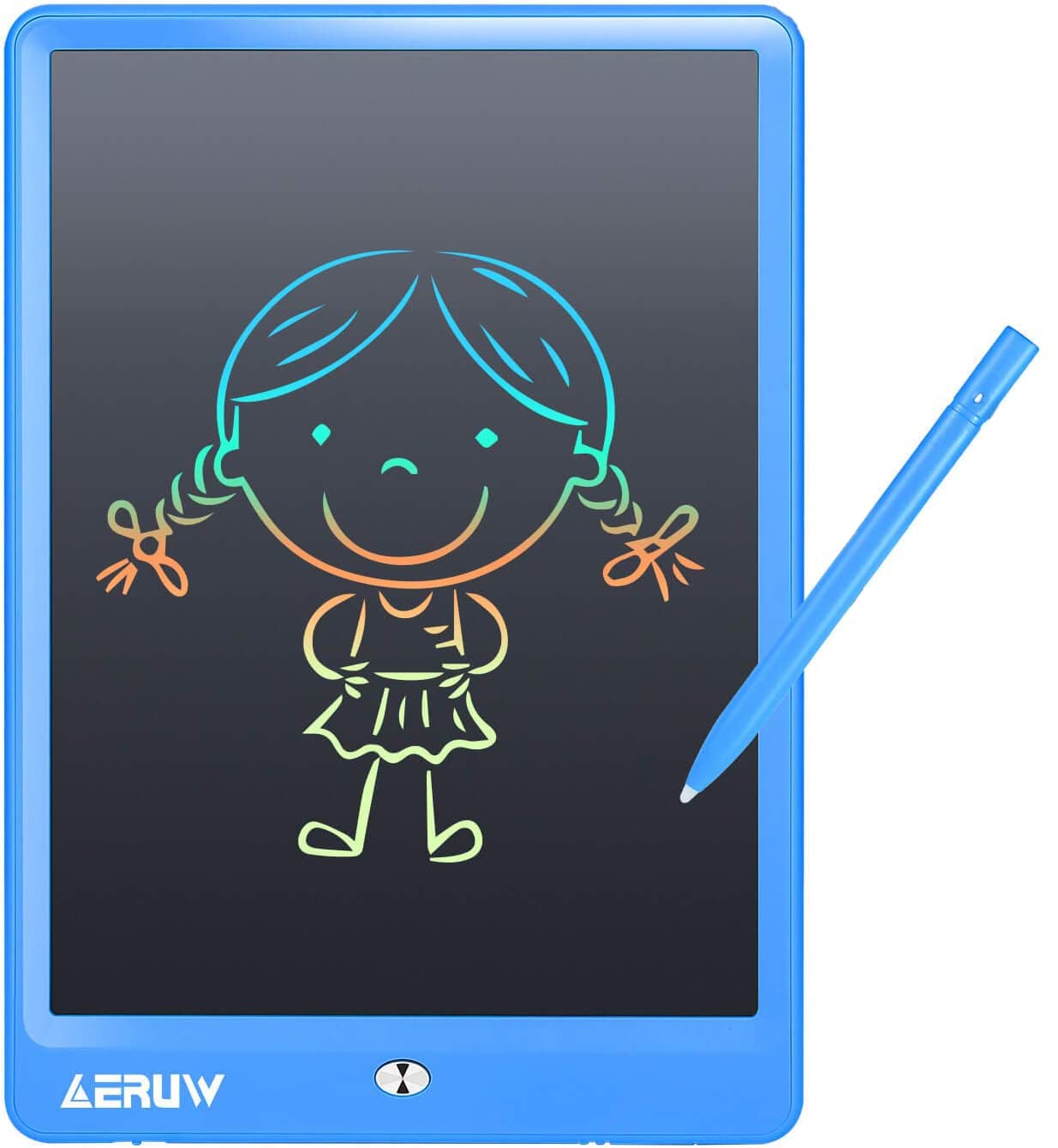 LCD Writing Tablet Colorful 10 Inch Electronic Graphics Doodle Board eWriter Drawing Pad with Memory Lock Gift for Kids & Adults Home School Office Handwriting Tablet -Blue