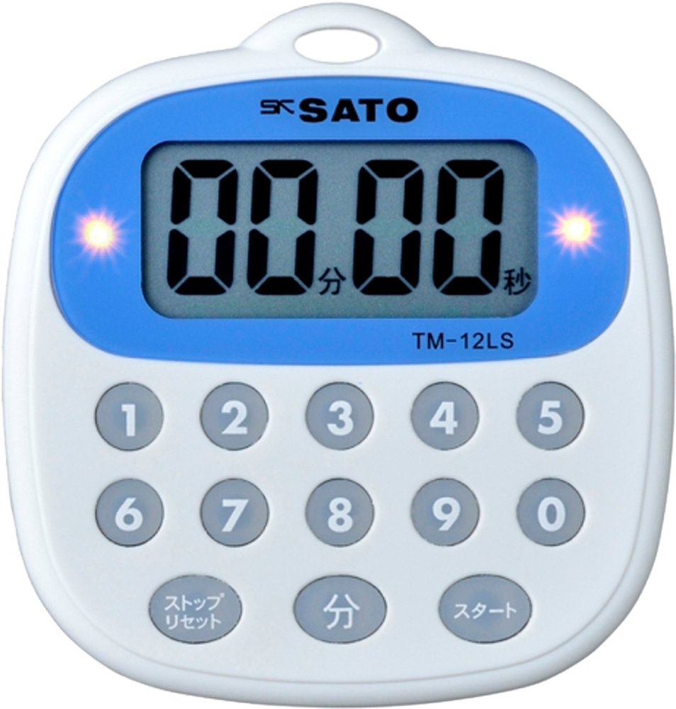 佐藤計量器(SATO) タイマー マグネット付 予告アラーム付 音・光でお知らせ TM-12LS 1700-42商品画像