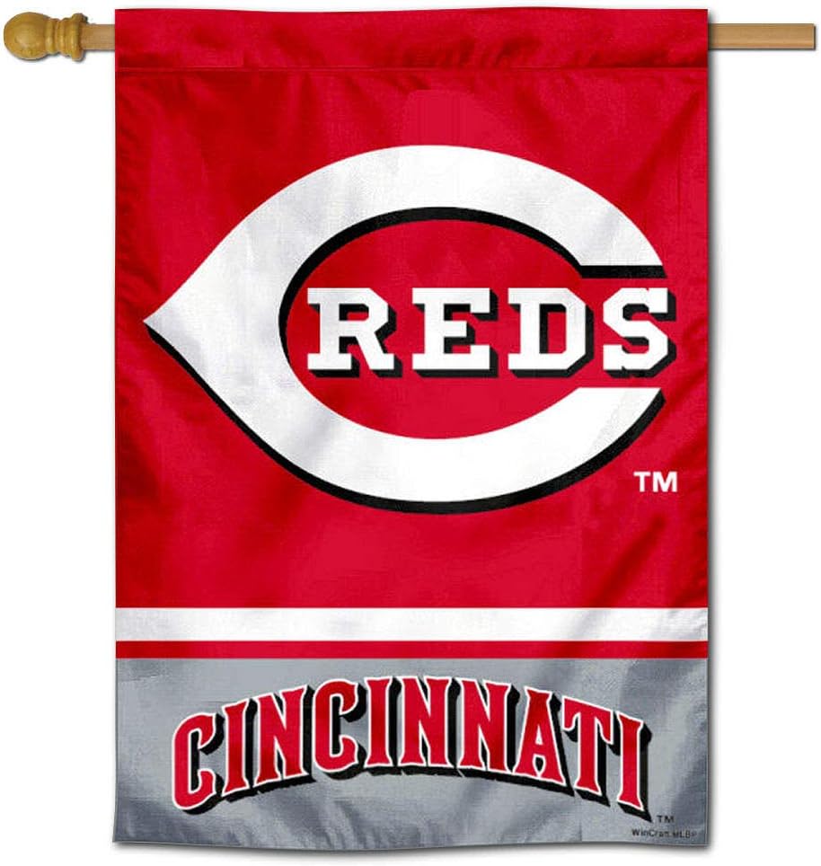 Amazon Com Cincinnati Reds Double Sided House Flag Sports Outdoors