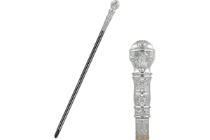 VZQI Antique Silver Cane Decorative Cane Prop Costume Scepter Colsplay Costume Cane