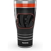 Tervis Traveler NFL Cincinnati Bengals - Night Game Triple Insulated Tumbler Travel Cup Keeps Drinks Cold & Hot, 30oz, Stainless Steel