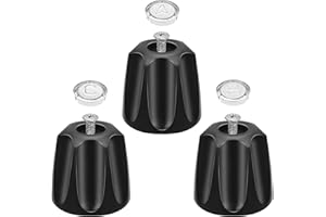 DDEETODU Set of 3 Shower Knob Replacement Metal Bathtub Knobs Replacement Compatible with Price Pfister Verve and Bathtub Shower Faucet Handle Remodel Trim Kit Include Hot Cold and Diverter (Matte Black)