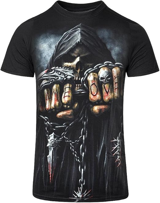 Camiseta de manga corta Game Over de Spiral Direct (Negro)