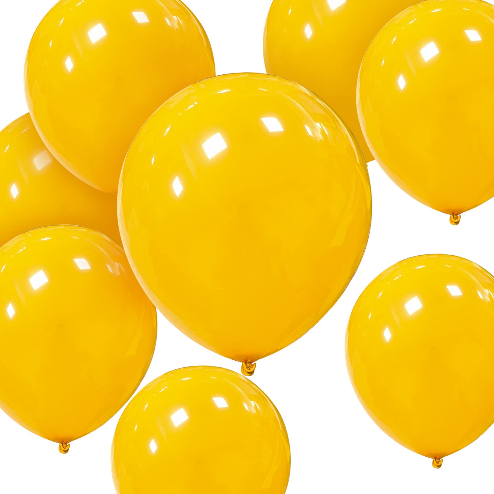 HYKJNBW Yellow Balloons 12 inch 50 Pack Strong Thicken Yellow Latex Balloons Round Helium Balloon For Birthday Kids Party Weddings Decorations Supplies(Yellow balloons, 50 PCS 12 inch)