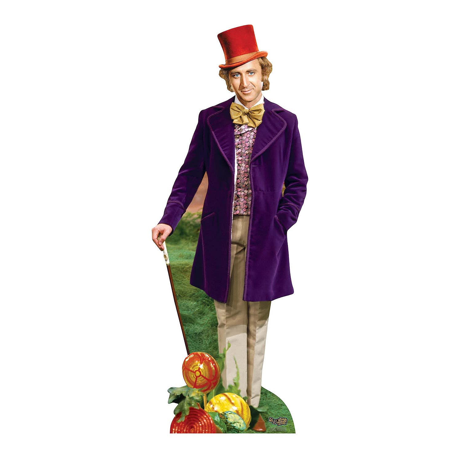 SC1650 Willy Wonka (Gene Wilder) Life Size Cardboard Cutout with Free Mini Cut Out Perfect for Birthdays, Gifts, Parties & Fans