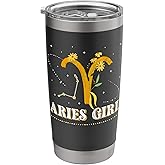 Aries Girl Birthday Aries Lady Zodiac Sign Horoscope Stainless Steel Insulated Tumbler