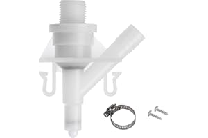 Halotronics Upgraded RV Water Valve Replacement Kit for Pedal-Flush Toilets (2-Pack), Compatible with Sealand Dometic 300, 301, 310, 311, 320, 321 (385311641) - Hardware Included, 2024 Model