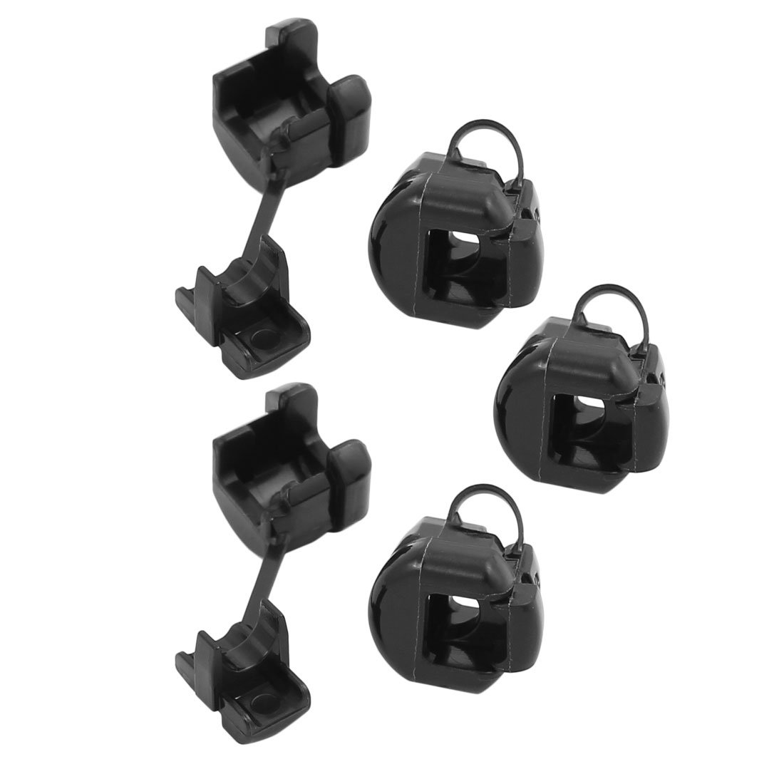 sourcingmap 5Pcs 5N-4 Round Cable Wire Strain Relief Bush Grommet 11mm Diameter Black