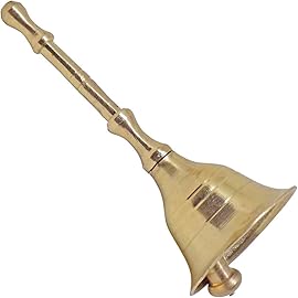 Style My Way Brass Pooja Bell with Handle -5inches | Brass Pooja Ghanti