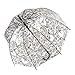 Remedios Automatic Open Transparent Clear Flower Lace Bubble Dome Umbrella