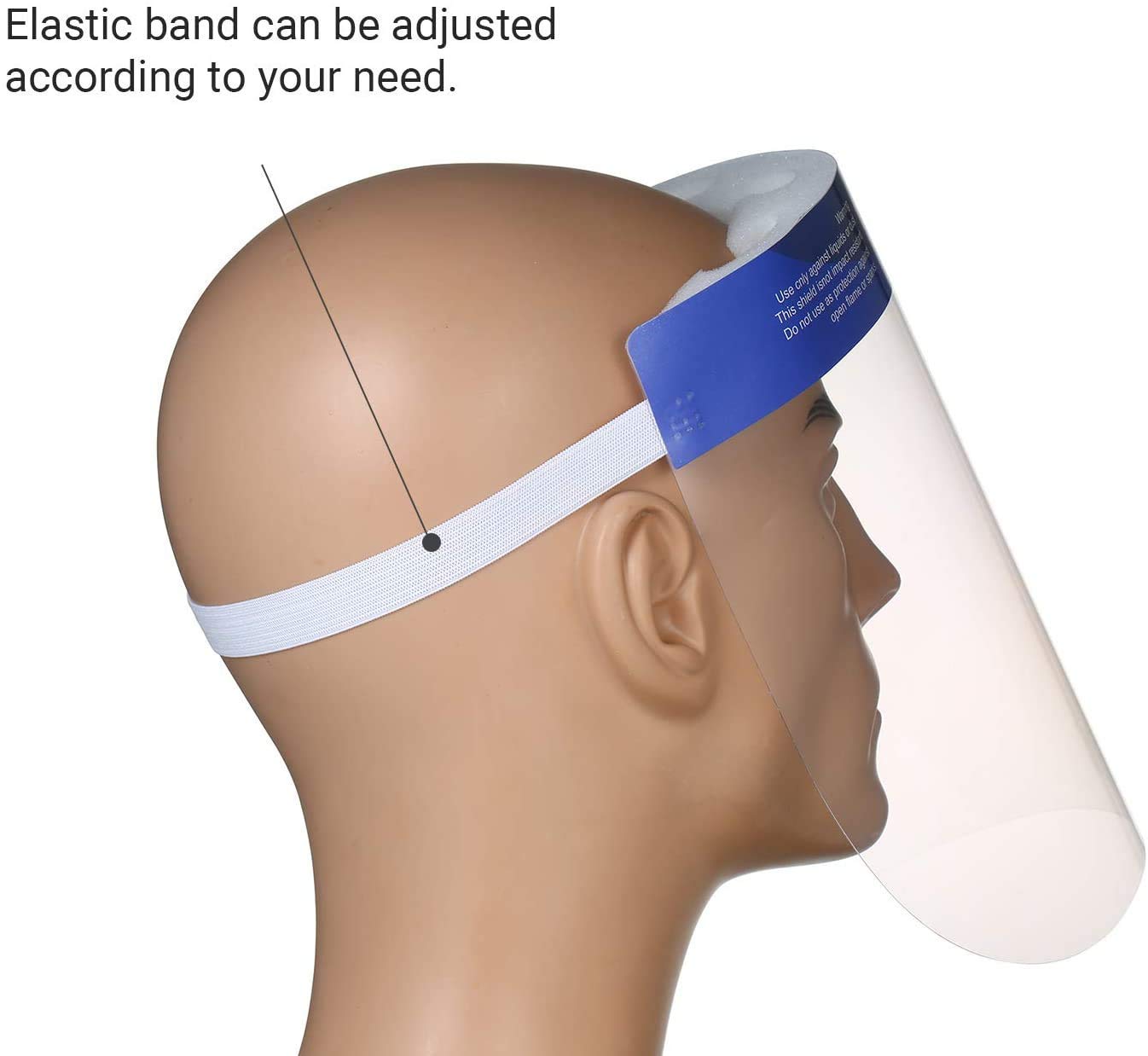 2 Pack, All-Round Protection Cap with Clear Wide Visor Spitting Anti-Fog Lens, Lightweight Transparent Shield with Adjustable Elastic Band for Men Women: Beauty