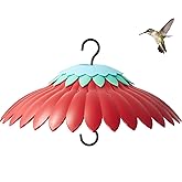 Beserie Bird Feeder Weather Guard Dome Cover Red Rain Shade for Hummingbird Feeders Built-in Moat Proof, Easy to Install 11inch