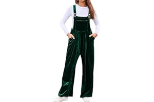 BerryGo Casual Velvet Sleeveless Loose Jumpsuits Dressy One Piece Wide Leg Overalls Long Pant Rompers For Women