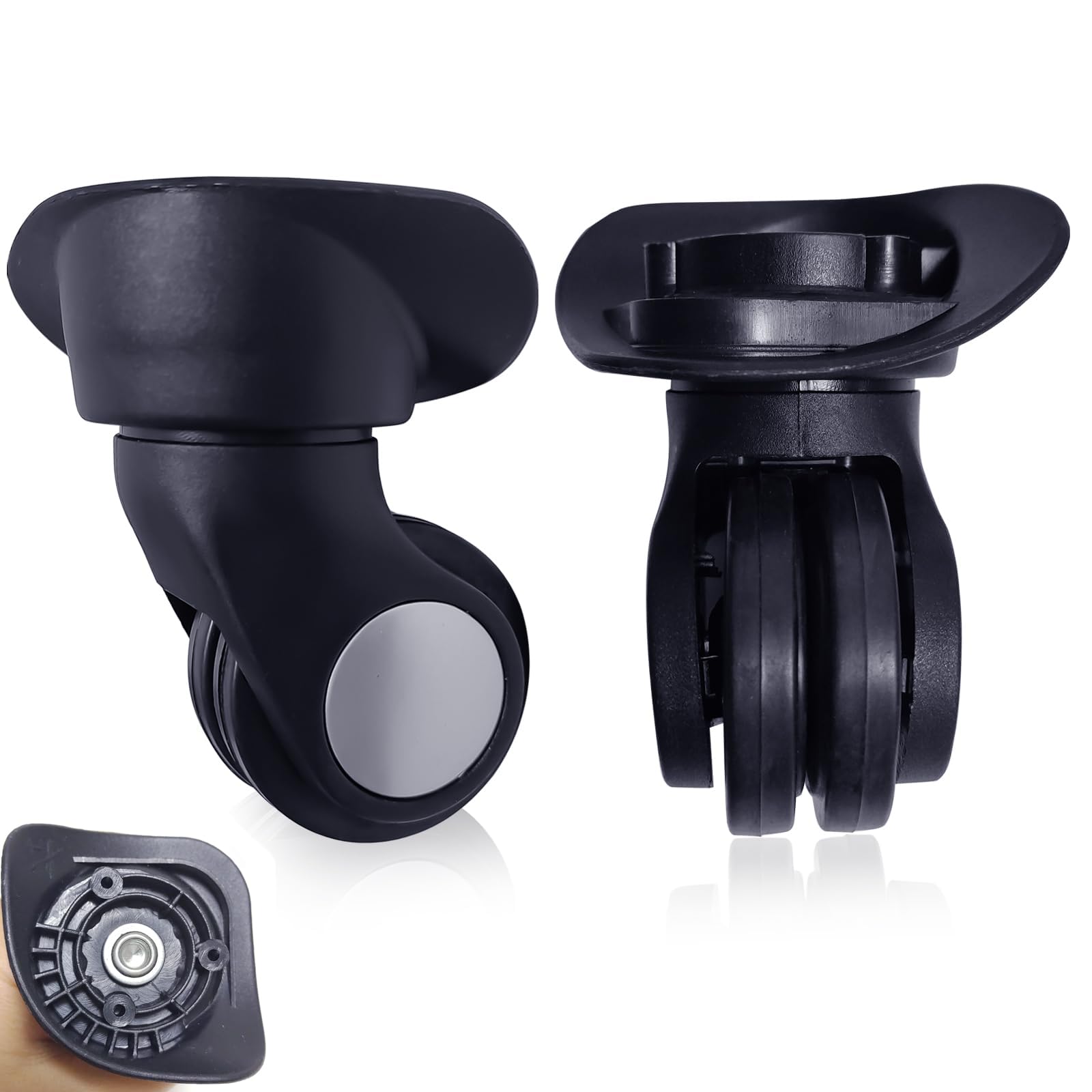 Photo 1 of Luggage Wheels Replacement for Suitcase, Replacement Luggage Wheel Repair Suitcase Bag Parts Spinner Casters (W024-a Pair 2 Pcs)