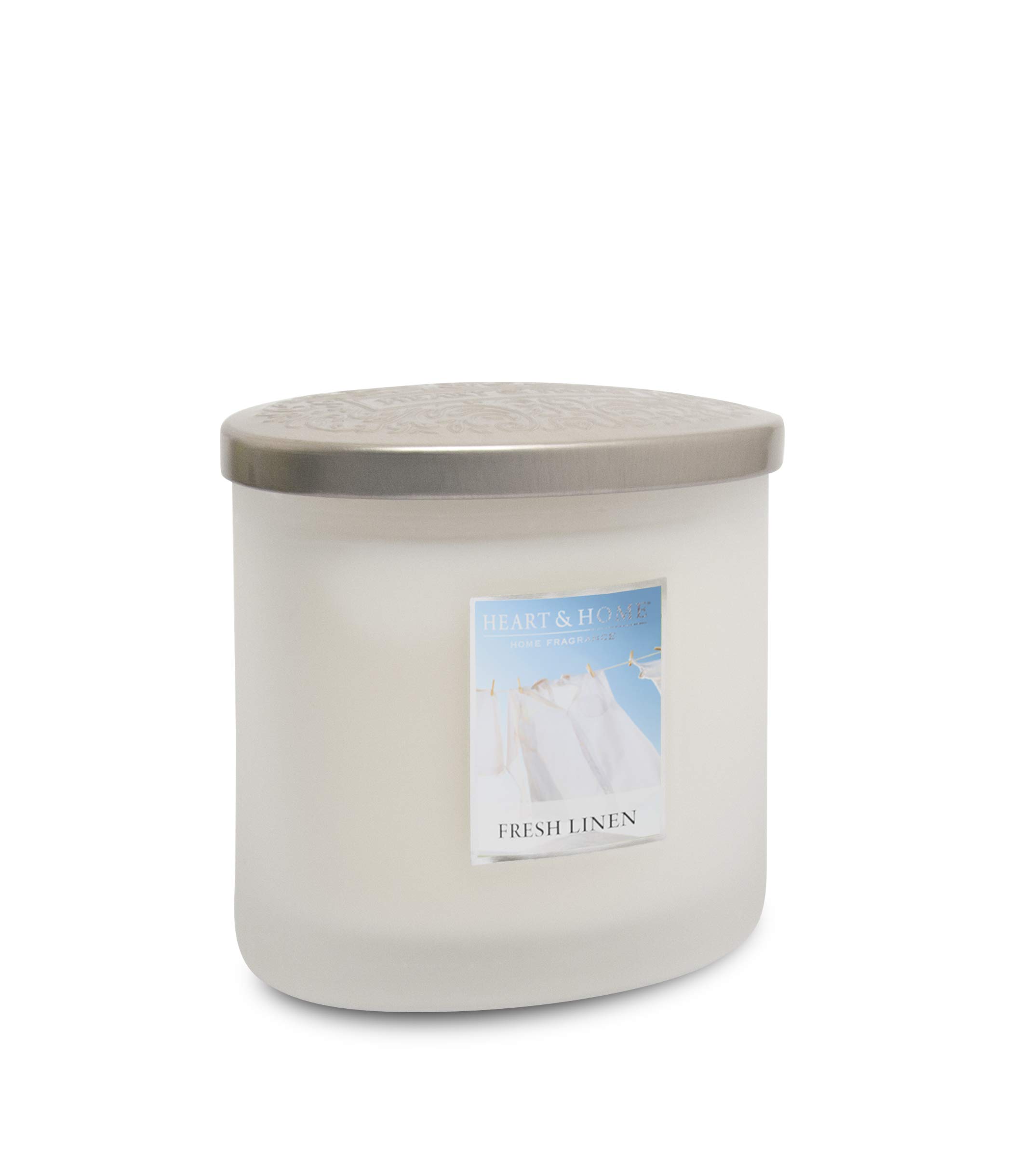 Heart & Home Twin Wick Ellipse Candle (Fresh Linen)