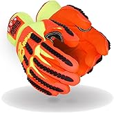 MAGID T-REX Arctic Series ANSI A5 Cut-Resistance, Thermal Impact Gloves, 1 Pair, Waterproof, Hi-Viz Yellow/Orange, Size 9/Large