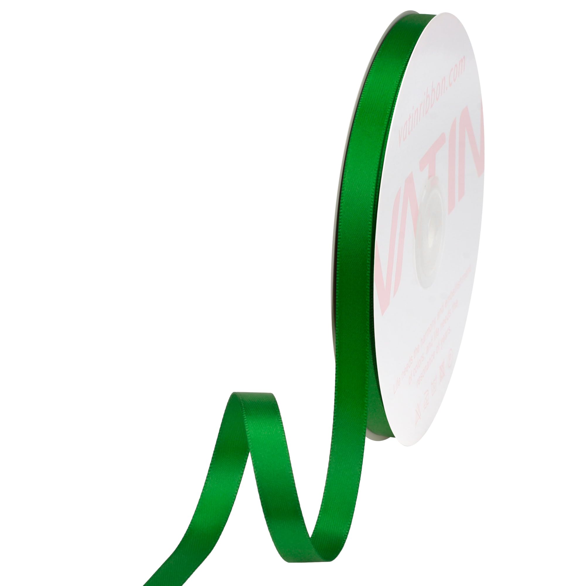 VATIN 10mm Double Faced Emerald Polyester Satin Ribbon - 45 Metre for Gift Wrapping Ornaments Party Favor Braids Baby Shower Decoration Floral Arrangement Craf Supplies