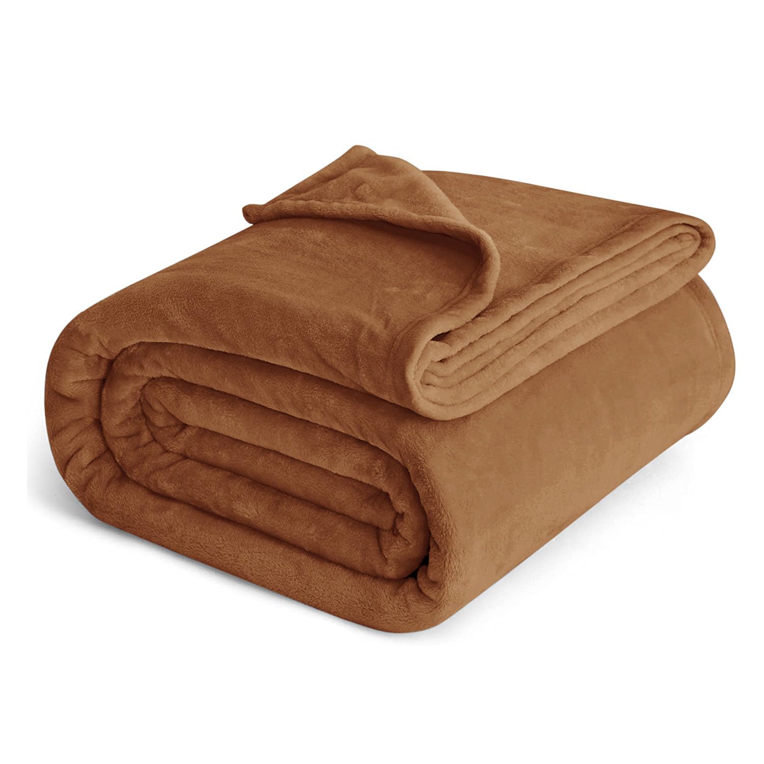 IR Imperial Rooms Fleece Blanket Throws for Sofas – Soft Fluffy 400 GSM Silk Touch Warm Blankets for Bed and Couch Bed Throw for Bedroom, Travel (Camel, Twin/Double (150X200CM))
