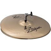 Zildjian Z40104 15" Z Custom Hi-Hats Cymbals | Crisp Chick Articulation, Tight Groove Control, Clean Stick Response, Built for Any Drum Set, Pro Bronze Alloy Build