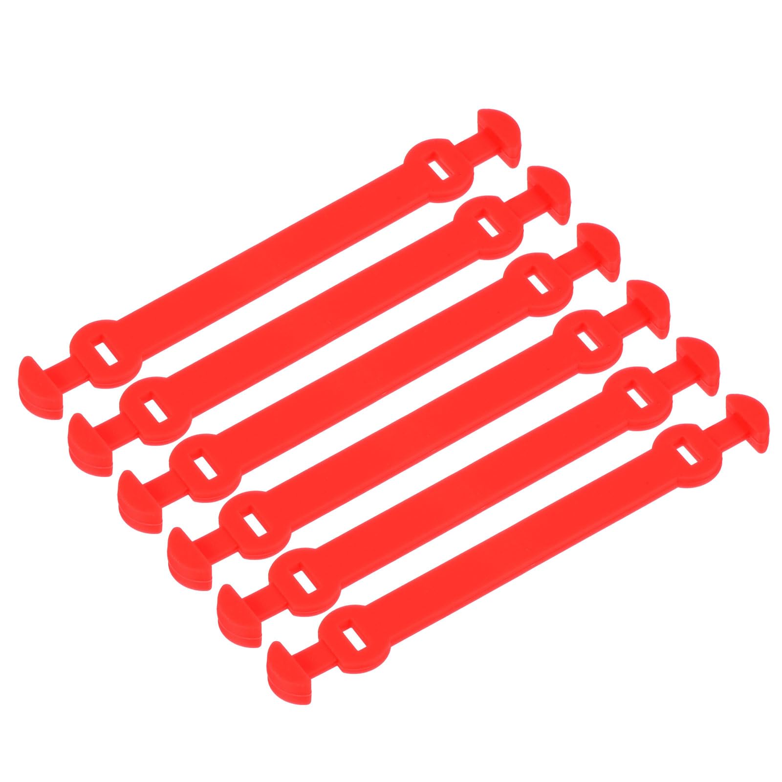 M METERXITY 6 Pack Tennis Dampener - Shock Absorber, Silicone Racket String Damping, Apply to Tennis Racket (10.4cm, Red)