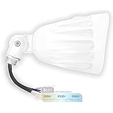 NUWATT 25W Bullet White Spot Light Outdoor LED Landscape Lights, 3500 LM Bright Outdoor Lighting for Yard, 30K/40K/50K Selectable, 1/2" Knuckle Mount, 120-277V Waterproof Flag Pole Lights