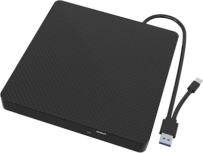 ZZOSRDR USB 3.0 Type-C External CD DVD Drive RW Writer Burner Player Portable