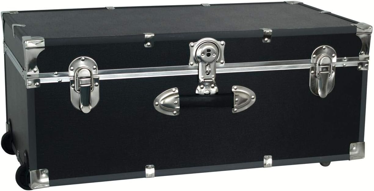 30" Footlocker Trunk with Wheels (Black)