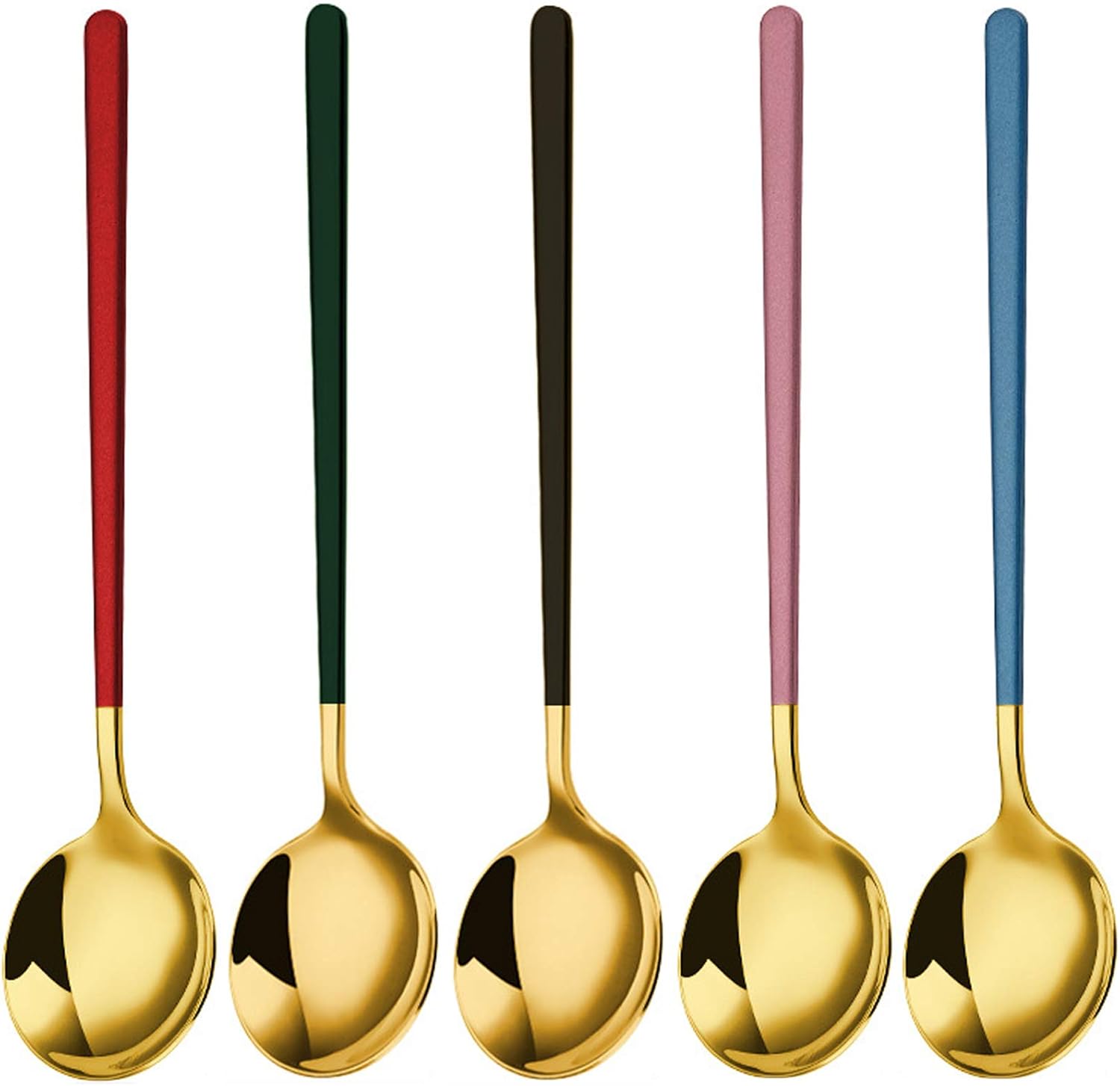 Metal Soup Spoons,Stainless Steel Spoons for Soup Round